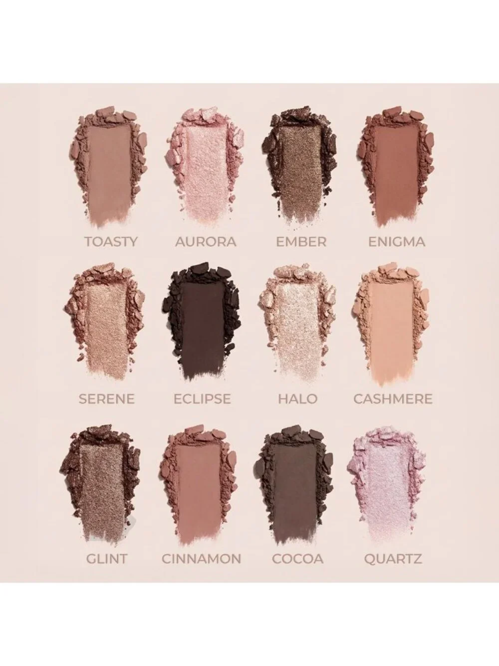 Nude Eyeshadow Palette - 12 Neutral Shimmer & Matte Vegan Shades for All Skin